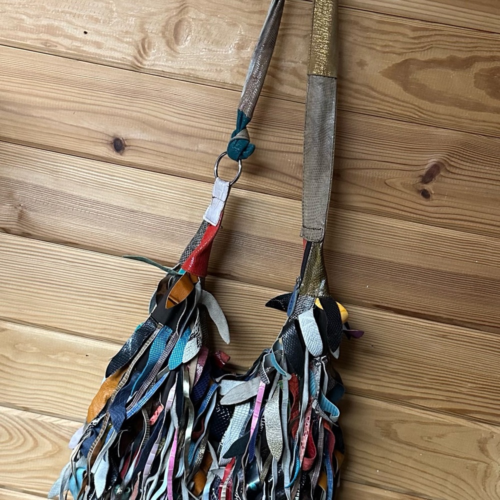 Nala Russo Multicolor Fringe Shoulder Bag